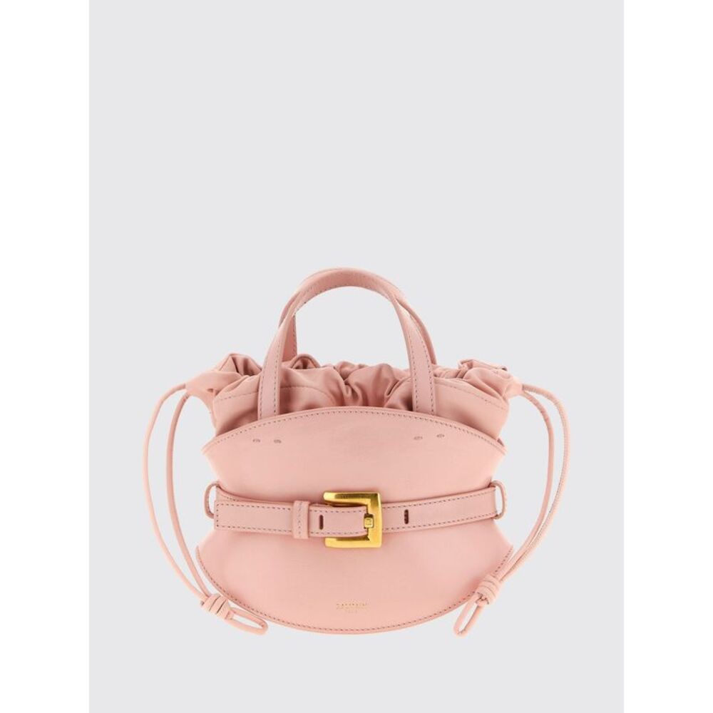 Balmain Women Shuffle Leather Hourglass Handbag Balmain With Drawstring Closure